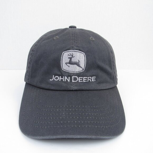 John Deere Men's Cap Gray Embroidered Logo Tractor Adjustable K-Products - Picture 1 of 15
